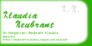 klaudia neubrant business card